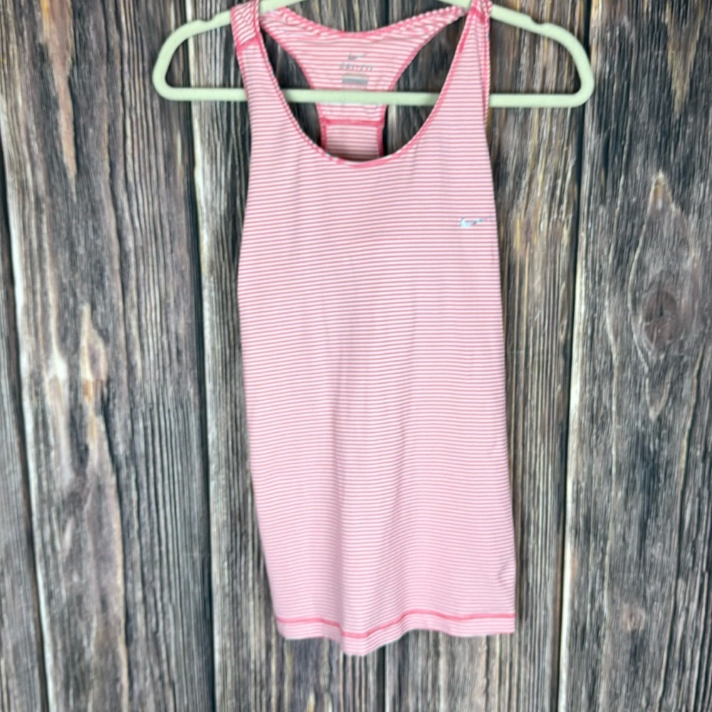 Nike Pink Stripped Running Tank- XS
